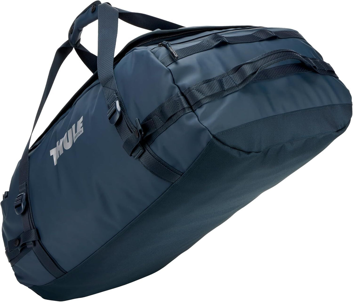 Thule Chasm 70L Duffel Overnight Bag Convertible Backpack Duffle in Darkest Blue