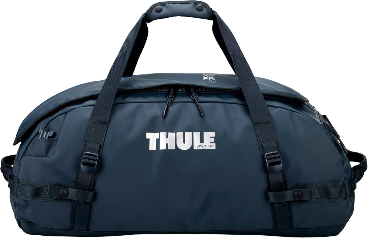 Thule Chasm 70L Duffel Overnight Bag Convertible Backpack Duffle in Darkest Blue