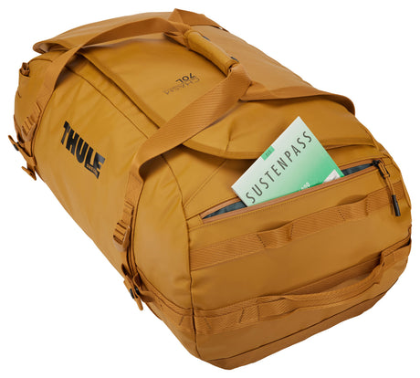Thule Chasm 70L Duffel Overnight Bag Convertible Backpack Duffle in Golden