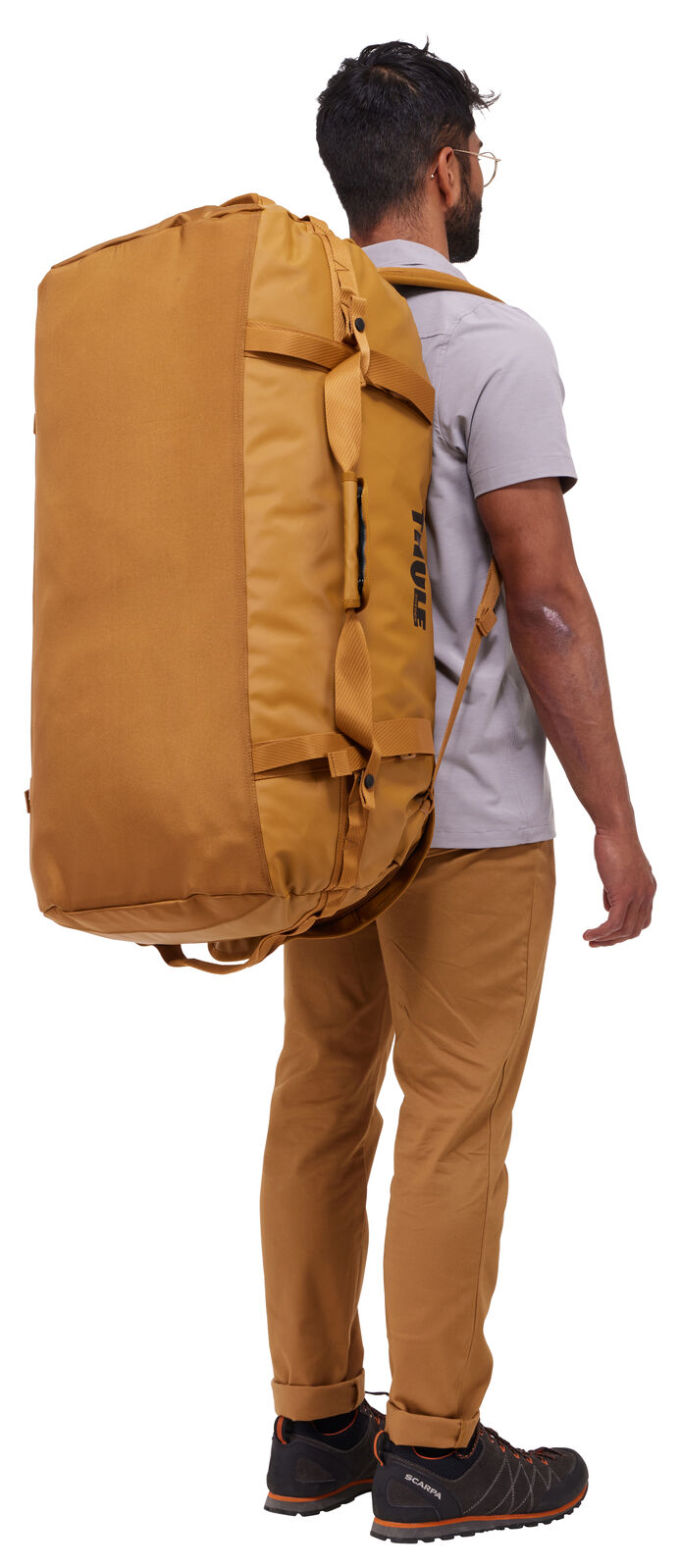 Thule Chasm 90L Duffle Travel Backpack Bag Extra Large in Golden