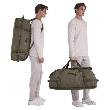 Thule Chasm 90L Duffel Travel Bag - Deep Khaki (Convertible Duffle Backpack)