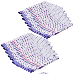 12pcs 100% Cotton Tea Towel - 72cm x 52cm - Assorted Colours