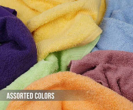 12x 100% Cotton Face Washer Towel Bulk (30x32cm) in Assorted Colours