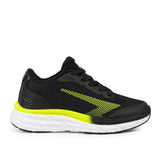 Sfida Tempo Boys Lace Up Runners - Black/Lime (Kids Sneakers/Shoes)