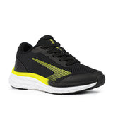 Sfida Tempo Boys Lace Up Runners - Black/Lime (Kids Sneakers/Shoes)