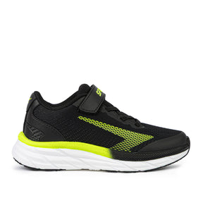 Sfida Tempo Boys V Strap Runners - Black/Lime (Kids Sneakers/Shoes) - BLACK/LIME