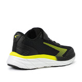 Sfida Tempo Boys V Strap Runners - Black/Lime (Kids Sneakers/Shoes)