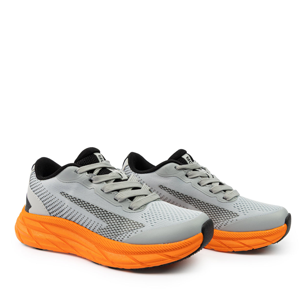 Sfida Tempo Boys Lace Up Runners - Grey/Orange (Kids Sneakers/Shoes)