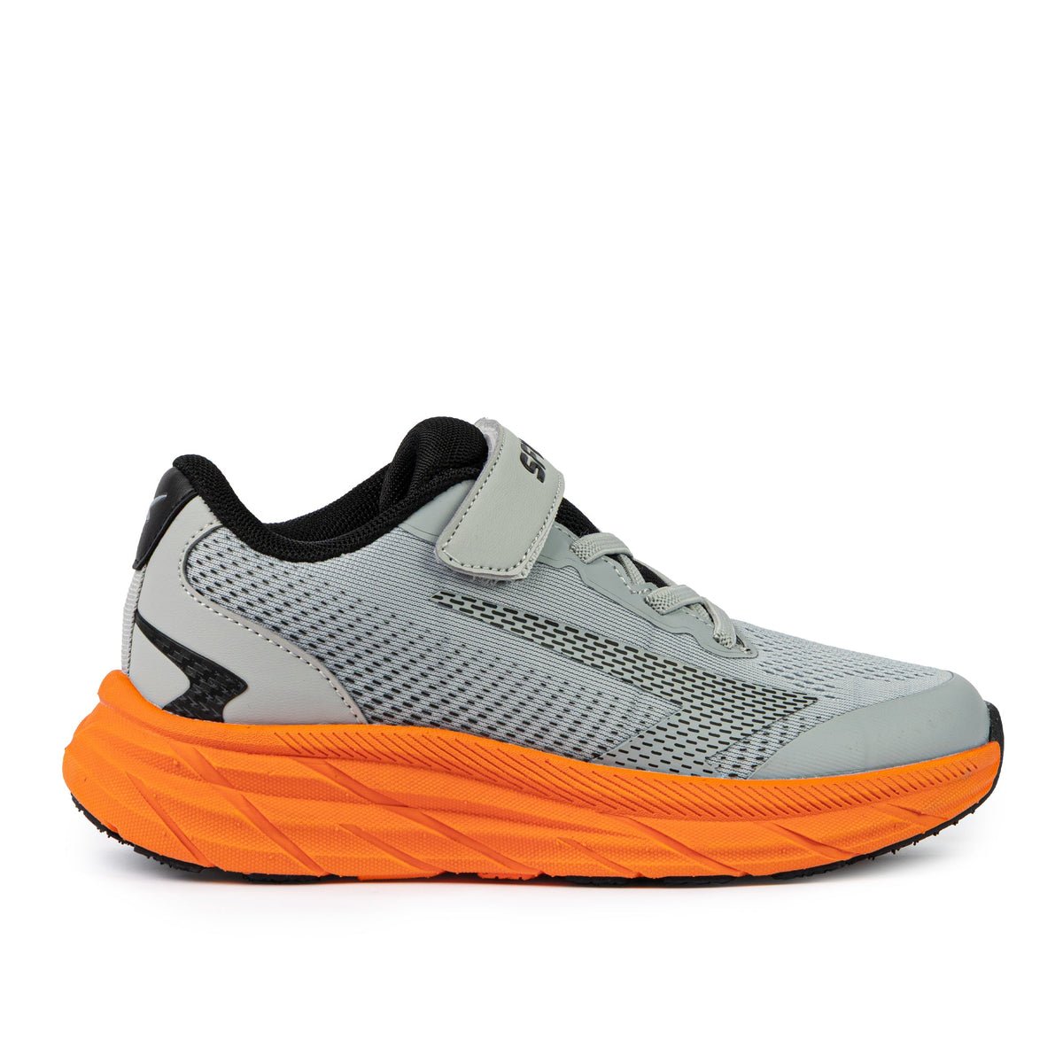 Sfida Tempo Boys V Strap Runners - Grey/Orange (Kids Sneakers/Shoes)