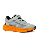 Sfida Tempo Boys V Strap Runners - Grey/Orange (Kids Sneakers/Shoes)