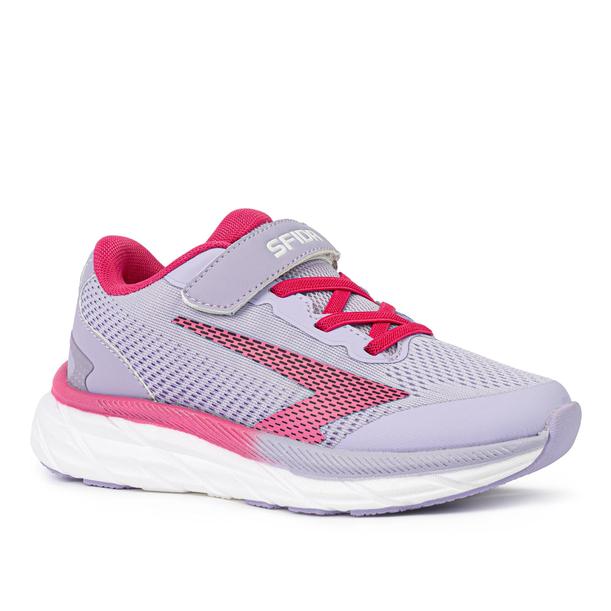 Sfida Tempo Girls V Strap Runners - Lilac/Fuchsia (Kids Sneakers/Shoes)