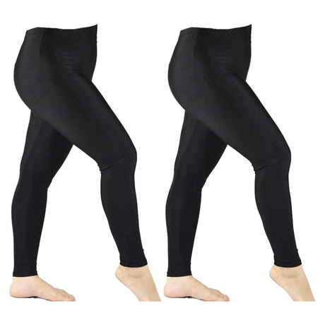 2x Womens Thermal Fur Lined High Waist Leggings - L-5XL (Warm Winter Pants)