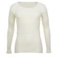Thermo Fleece Childrens Long Sleeve Tee Top Thermals Merino Wool Blend - Natural