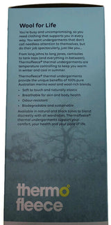 Thermo Fleece Womens Pure Merino Wool V-Neck Thermal Tank Top Singlet - Navy (Lace Motif Thermals)