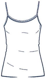 Thermo Fleece Ladies Wool Blend Camisole w Lace - Natural (Thermal Womens Top)