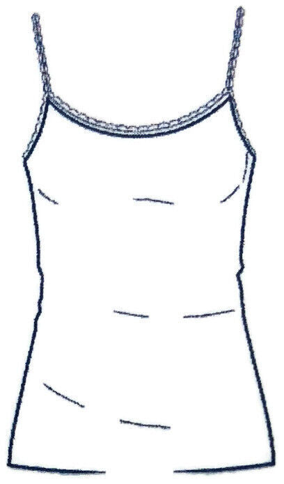 Thermo Fleece Ladies Wool Blend Camisole w Lace - Natural (Thermal Womens Top)