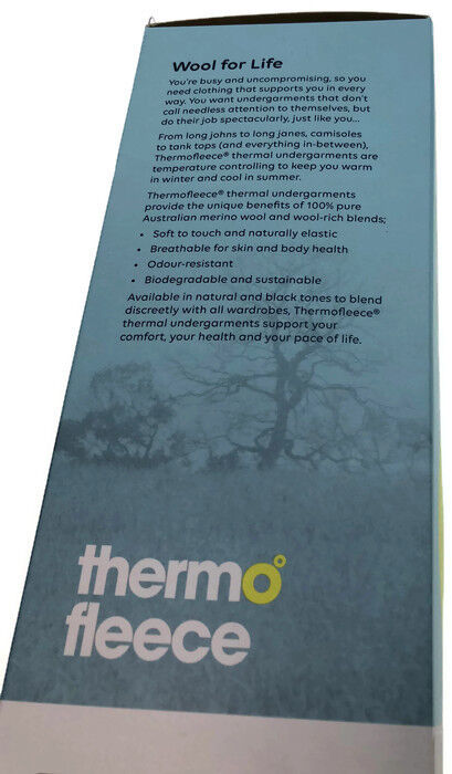 Thermo Fleece Ladies Wool Blend Camisole w Lace - Natural (Thermal Womens Top)
