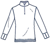 Thermo Fleece Mens Pure Merino Wool 1/4 Zip Long Sleeve Top - Black (Warm Thermals)