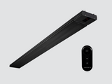 Heatstrip Radiant Slimline Electric Indoor/Outdoor Patio Alfresco Heater Black 2200W w/Remote