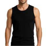 Thermo Fleece Mens 100% Merino Wool Singlet - Black (Thermal Underwear)