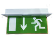 Slimline Emergency Exit Sign Light LED Ceiling Mount Running Man Double Sided - Down Arrow