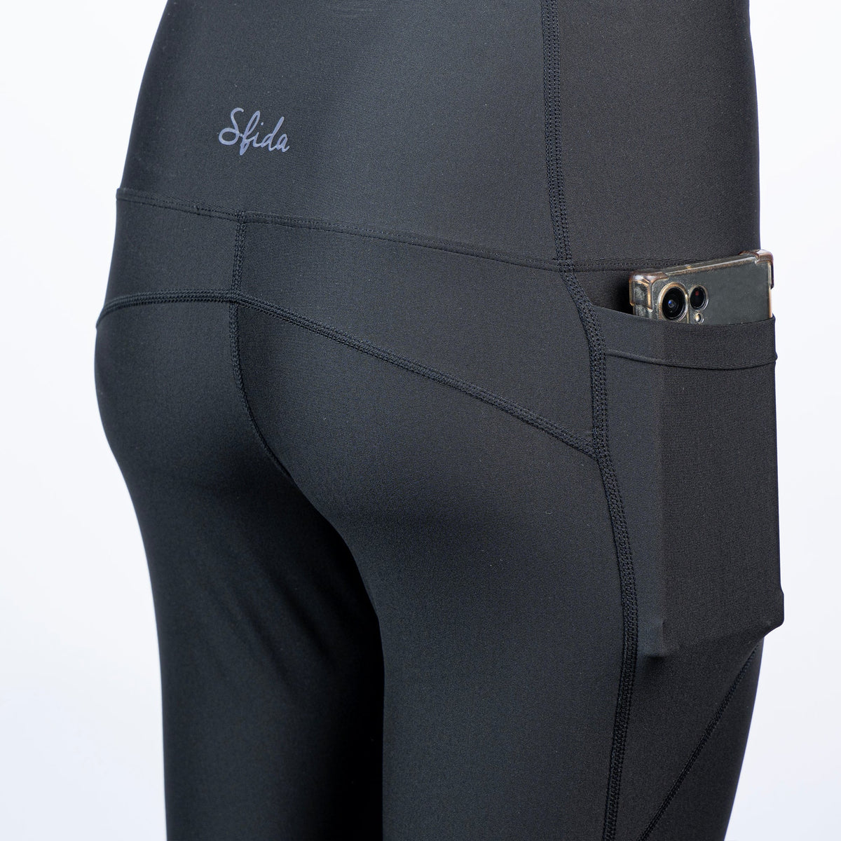 Sfida The Go Womens Phone Pocket Leggings - Black (Activewear Tights)