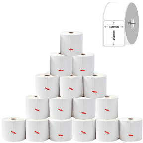16x Direct Thermal Labels Bulk Pack Rolls - 100 x 150mm (Parcel Shipping Printer Startrack/Zebra - Self Adhesive)