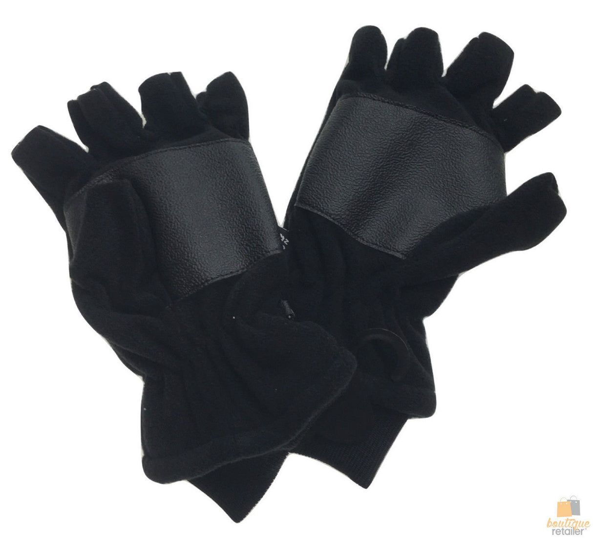 3M THINSULATE Polar Fleece Fingerless Gloves Insulated Lining Snow Ski - Charcoal Grey