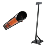 Heatstrip Nano 2000W Freestanding Infrared Radiant Heater & Alfresco Patio Stand - Black