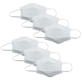 6x Tigerplast Fabric Face Mask Washable Reusable Mask Protect Cover - White