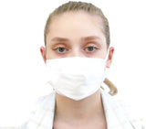 TIGERPLAST Kids Fabric Face Mask Washable Reusable Mask Protect Mouth Cover - White