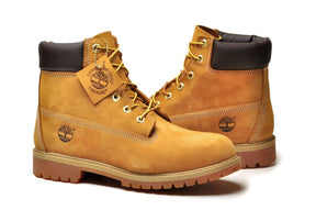 Timberland Mens 6-Inch Premium Waterproof Original Boots - Wheat Nubuck (Yellow)