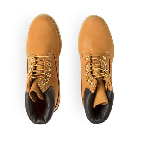 TIMBERLAND Mens 6-inch Premium Waterproof Boots Original Yellow Shoes - Wheat Nubuck - Wheat Nubuck