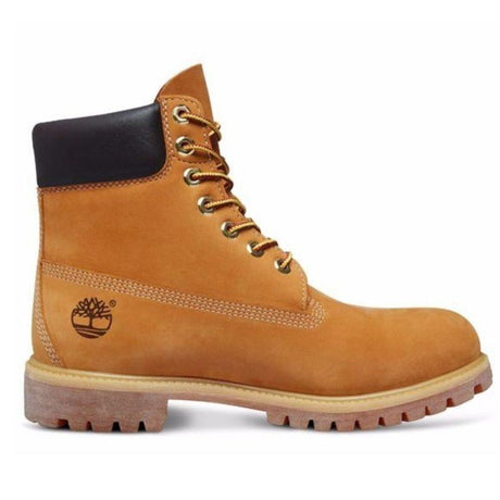 TIMBERLAND Mens 6-inch Premium Waterproof Boots Original Yellow Shoes - Wheat Nubuck - Wheat Nubuck