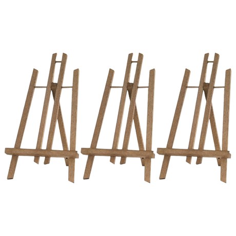 3x Angelo 50cm Wooden Pine Easel Bulk Pack - Tabletop Art Display Stand (Artist Painting)