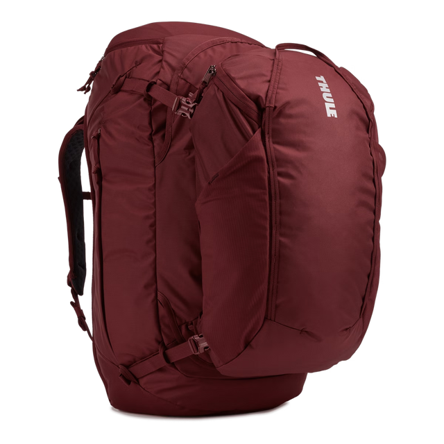 Thule Landmark Womens 60L Travel Adventure Backpack w/ 20L Daypack - Dark Bordeaux Red