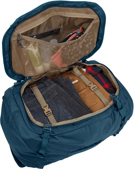 Thule Landmark Womens 70L Travel Adventure Backpack w/ 20L Daypack - Majolica Blue