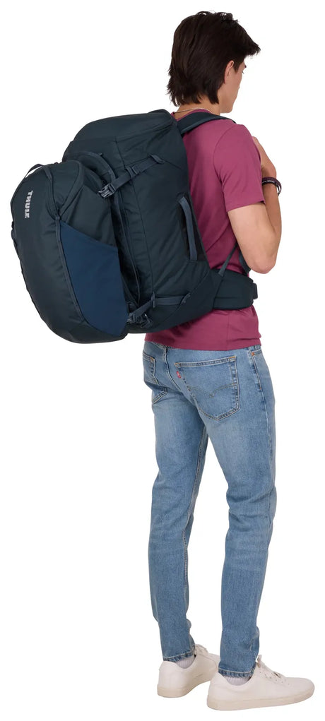 THULE Landmark 60L Travel Backpack w/ 20L Daypack & Laptop Sleeve in Darkest Blue