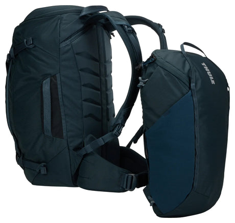 THULE Landmark 60L Travel Backpack w/ 20L Daypack & Laptop Sleeve in Darkest Blue