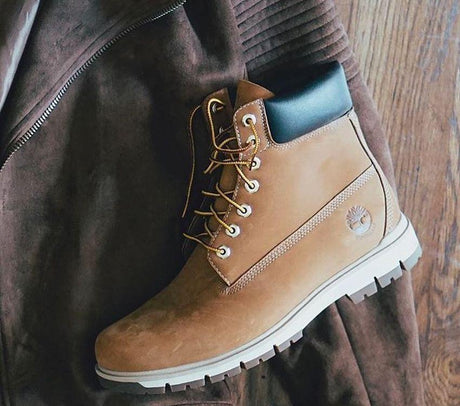 TIMBERLAND Mens Radford 6" Classic Leather Boots Waterproof Shoes Lace Up - Wheat Nubuck