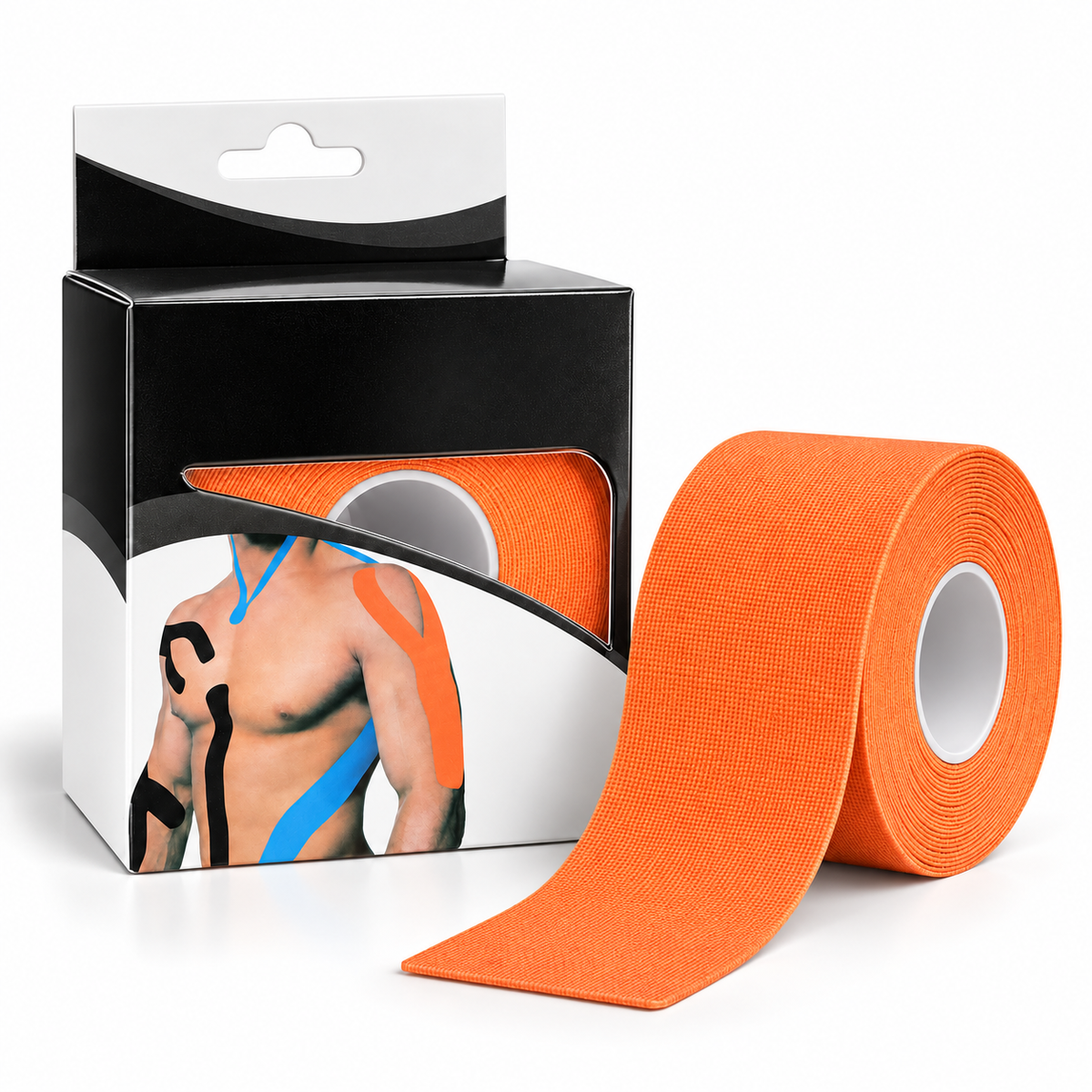 5m Roll Sports & Therapy Kinesiology Tape - 5cm Width in Orange (Self-Adhesive)