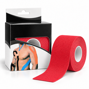 5m Roll Sports & Therapy Kinesiology Tape - 5cm Width in Red (Self-Adhesive)