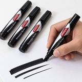 4x Chisel Tip Permanent Markers - Black Non-Toxic (Texta)