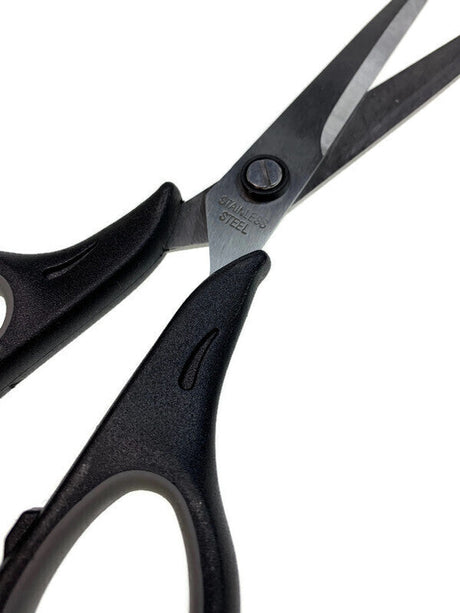 3x Sharp Stainless Steel Scissors with Soft Handle Pack (Kitchen, Craft and Office)