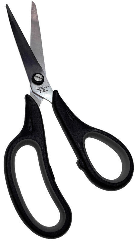 6x Sharp Stainless Steel Scissors with Soft Handle Bulk Pack (Kitchen, Craft and Office)