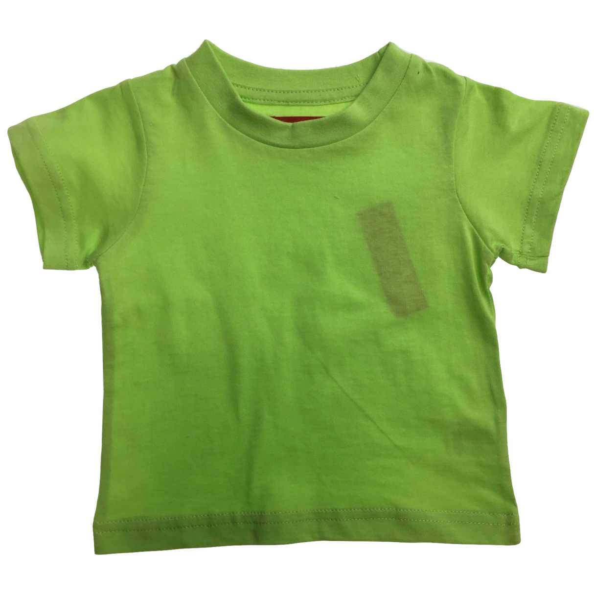 TODDLER PLAIN T SHIRT 100% COTTON Basic Blank Tee Top Teen Teenager Crew Kids - Lime - 1