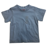 TODDLER PLAIN T SHIRT 100% COTTON Basic Blank Tee Top Teen Teenager Crew Kids - Sky Blue - 2