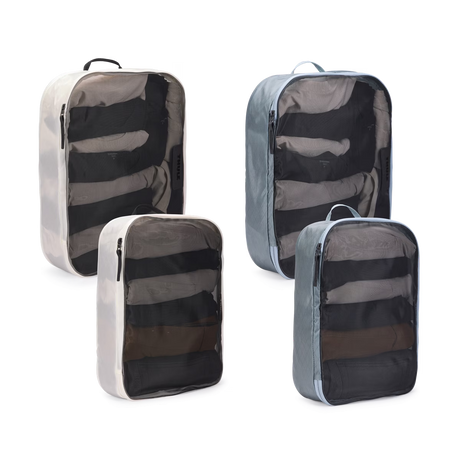 Thule 4pc Family Packing Cube Set (2x Medium & 2x Large) - Pond Grey/White (Travel Organiser Bags)