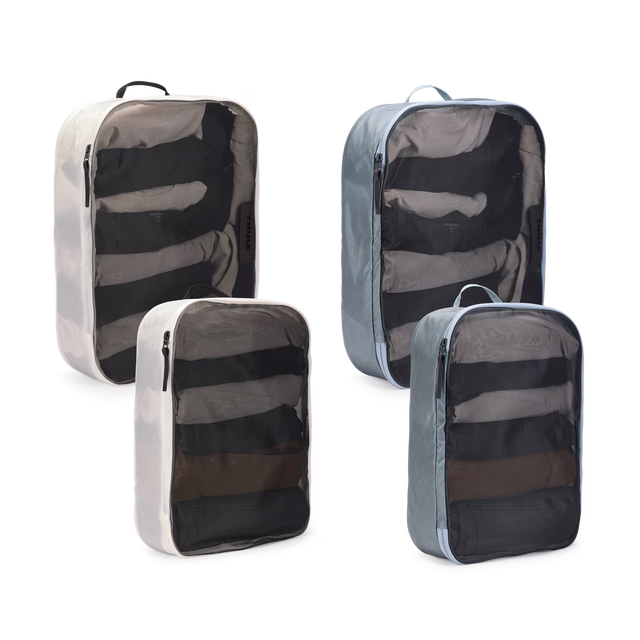 Thule 4pc Family Packing Cube Set (2x Medium & 2x Large) - Pond Grey/White (Travel Organiser Bags)