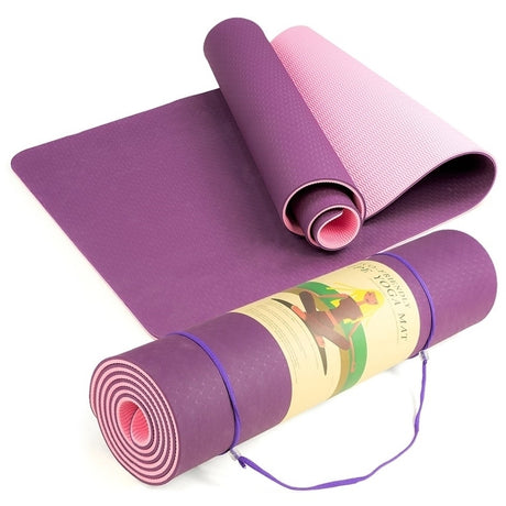 YOGA MAT Non-Slip Light Gym 1830x610x6mm Pilates Home Fitness - Assorted Colours 